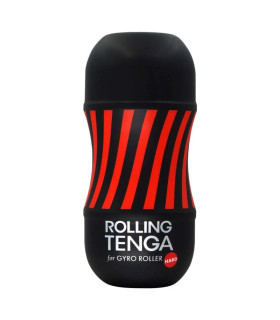 Мастурбатор нереалистичный Rolling Tenga Gyro Roller Cup черно-красный, 15 х 4.5 см - No Taboo