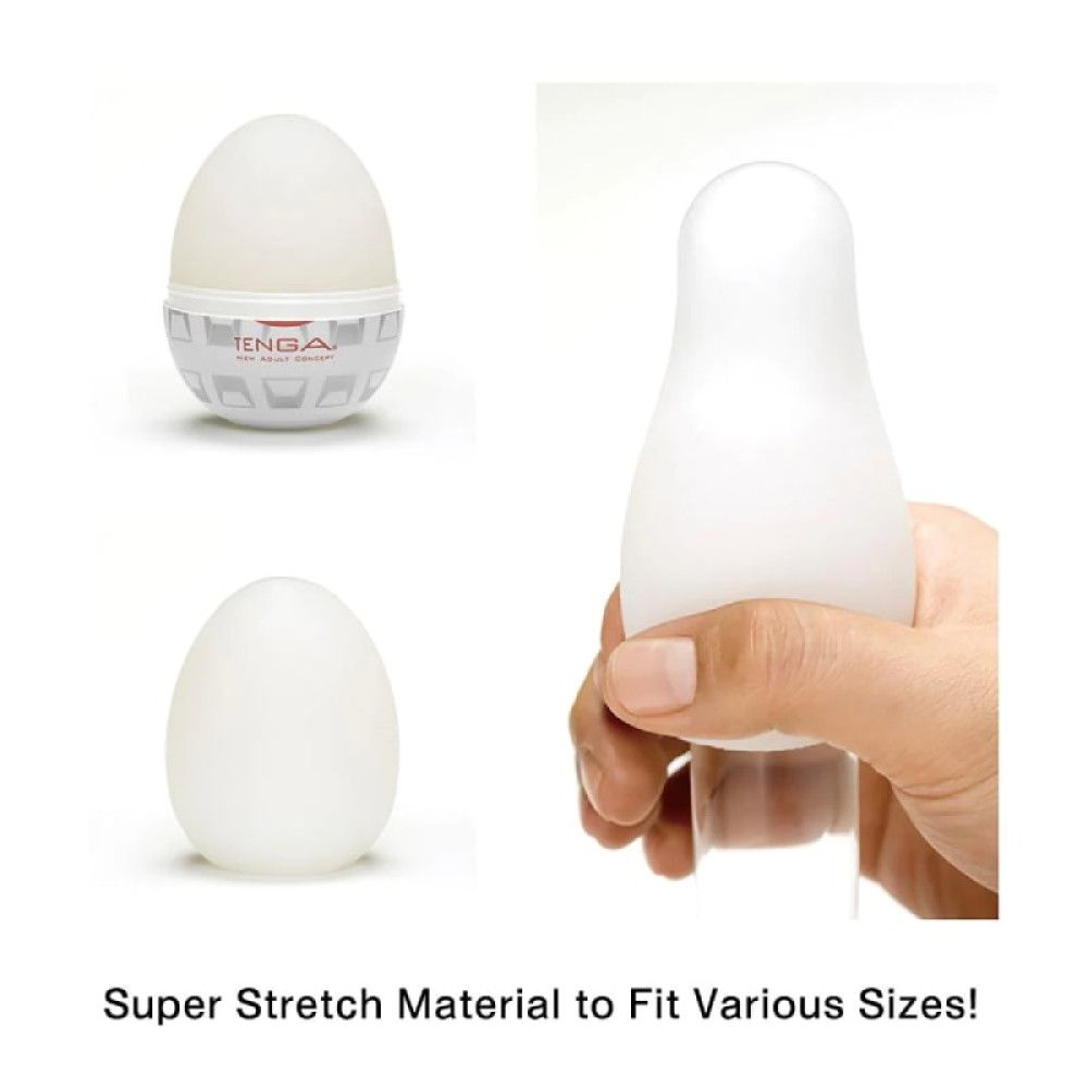Мастурбатор хай-тек TENGA New Standard Egg Wavy II белый, 4.9 × 4.9 × 6.09 см фото №3 — секс игрушки: Украина, NO TABOO