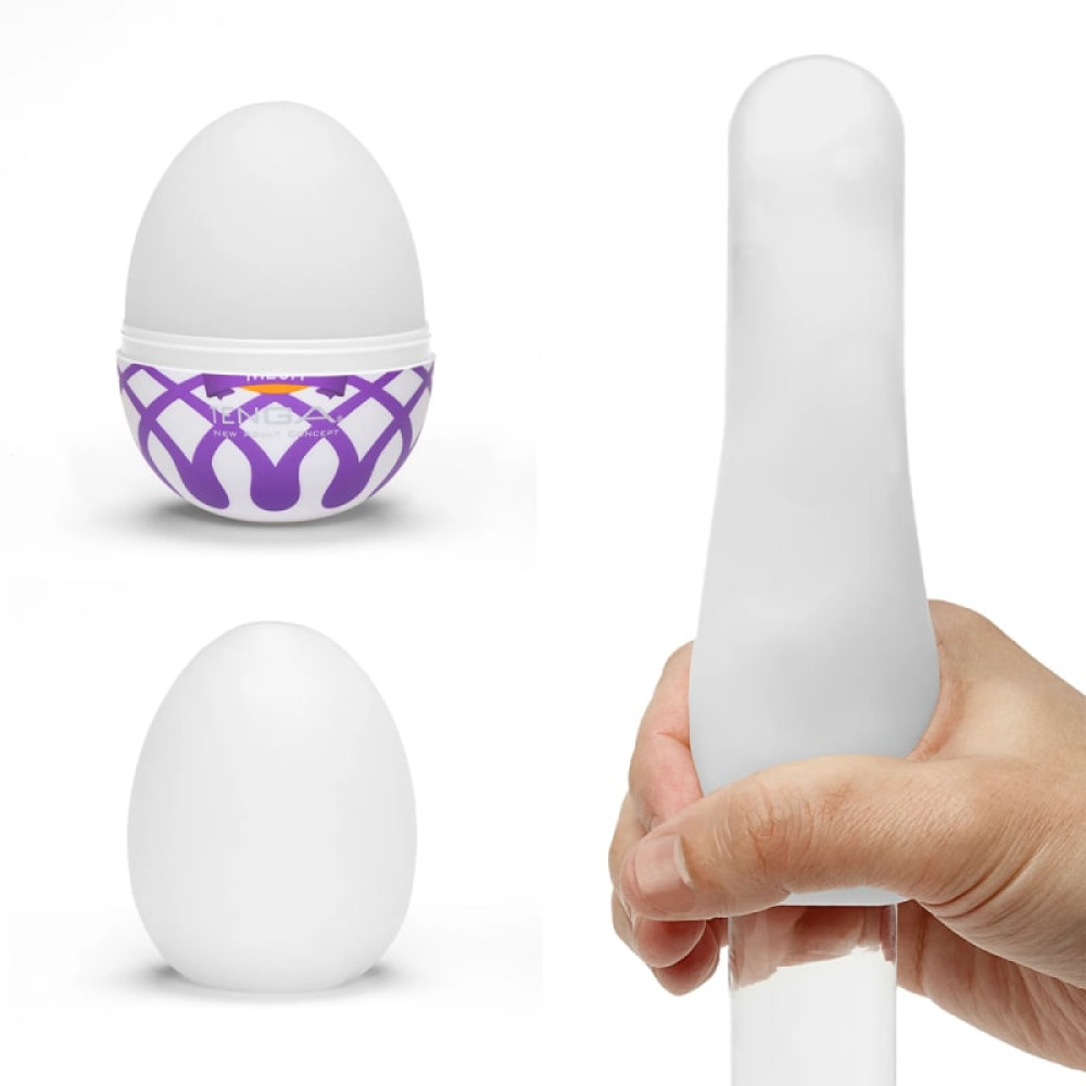 Мастурбатор хай-тек TENGA Egg Wonder Mesh белый, 4.9 × 4.9 × 6.1 см фото №3 — секс игрушки: Украина, NO TABOO