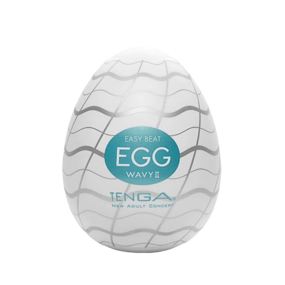 Мастурбатор хай-тек TENGA New Standard Egg Wavy II белый, 4.9 × 4.9 × 6.09 см фото №0 — секс игрушки: Украина, NO TABOO