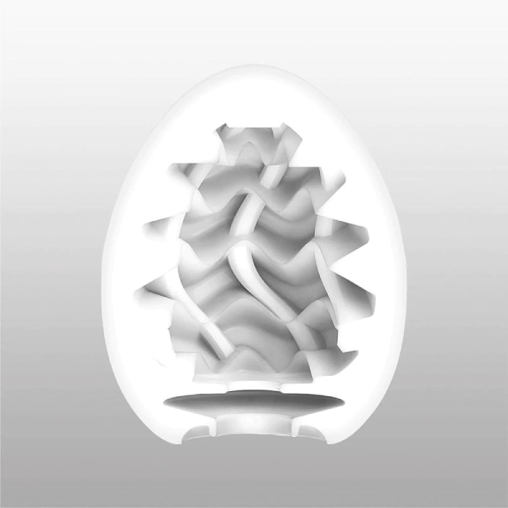 Мастурбатор хай-тек TENGA New Standard Egg Wavy II белый, 4.9 × 4.9 × 6.09 см фото №2 — секс игрушки: Украина, NO TABOO