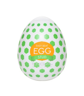 Мастурбатор хай-тек TENGA Egg Wonder Stud белый, 4.9 × 4.9 × 6.1 см - No Taboo