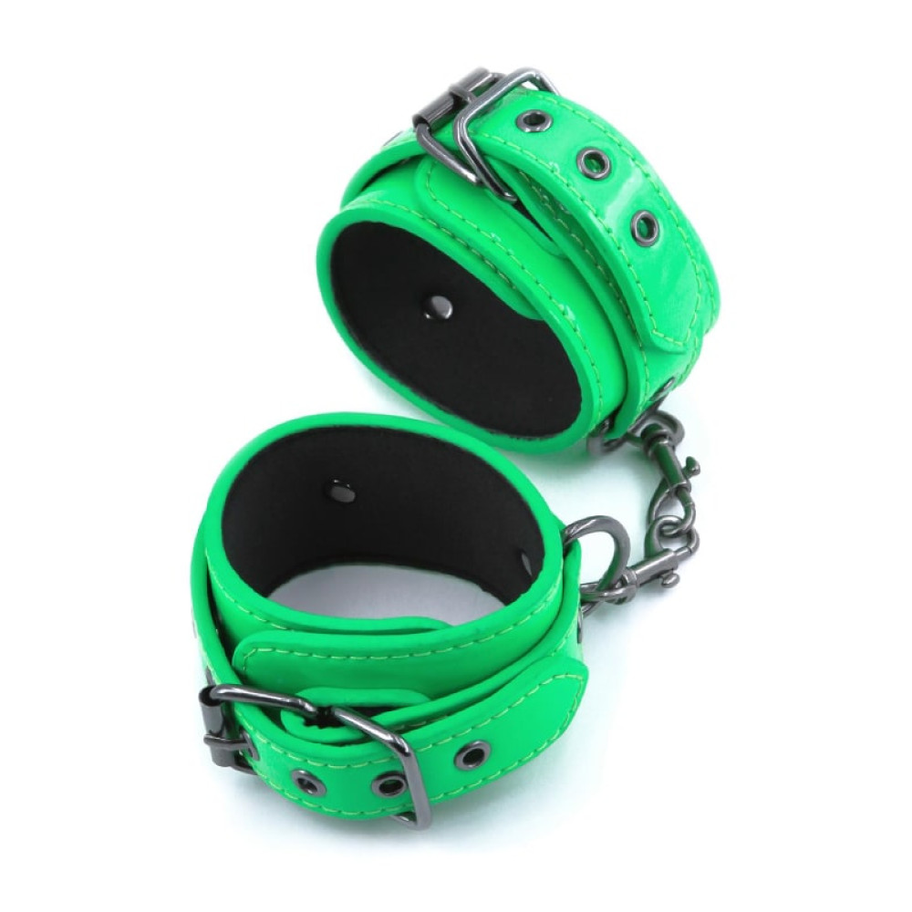 Поножи NS Novelties Electra Ankle Cuffs зеленые , фото №0 — секс шоп Украина, NO TABOO
