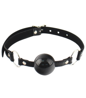 Кляп-шарик Fetish Bondage ball gag черный, 4.5 см - No Taboo