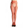  Сексуальные колготы Gabriella Erotica, 1/2 (XS/S), в мелкую сетку, с интимным вырезом, красные, фото №1 — секс шоп Украина, NO TABOO