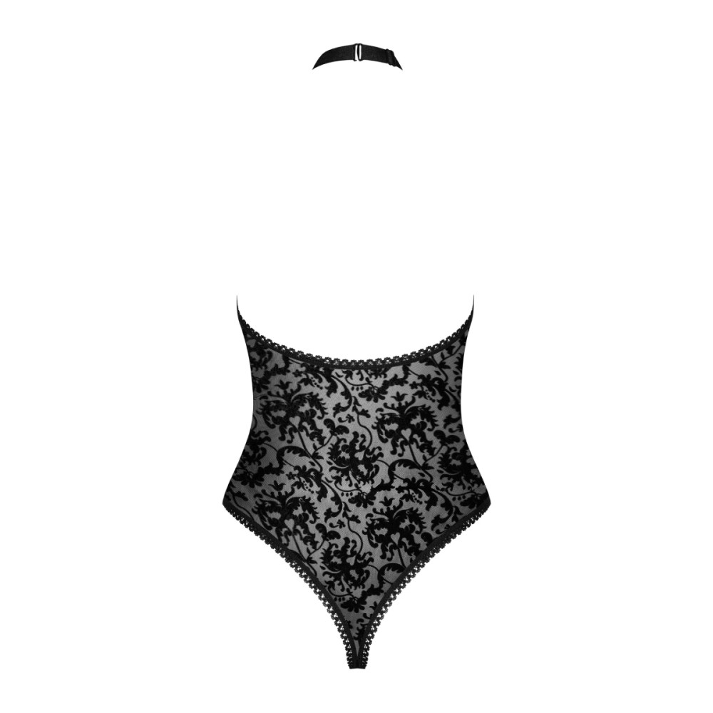 Сексуальное боди Obsessive Softily, S/M, с открытой спиной, черное, фото №5 — секс шоп Украина, NO TABOO