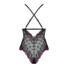 Сексуальное боди Obsessive Vanessme, S/M, кружевное, черное, фото №6 — секс шоп Украина, NO TABOO