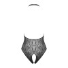 Сексуальное боди Obsessive B113, O/S, цветочное кружево, с интимным доступом, черное , фото №6 — секс шоп Украина, NO TABOO