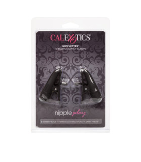 Зажимы на соски с вибрацией California Exotic Novelties, черные, 7 см - No Taboo