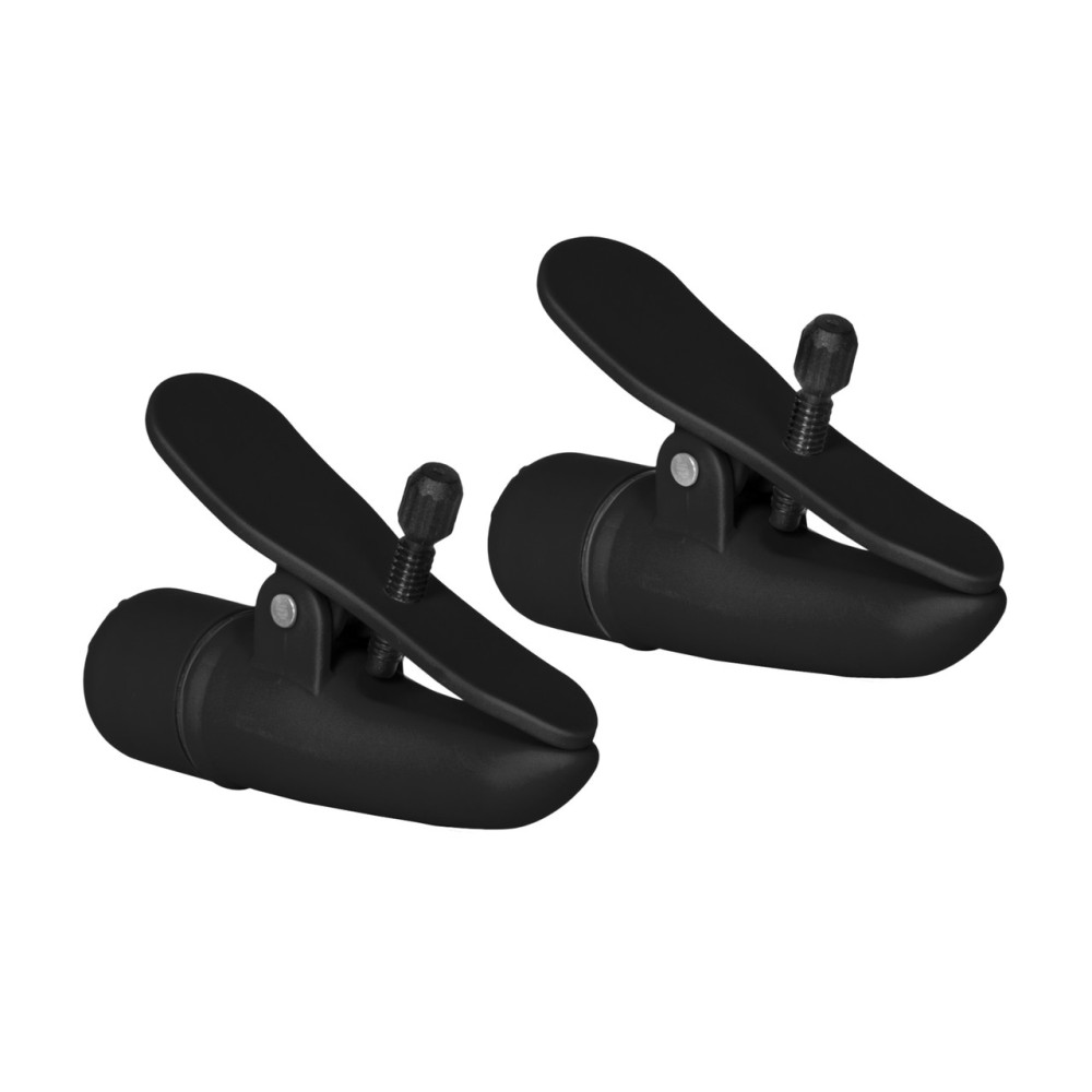 Зажимы на соски с вибрацией California Exotic Novelties, черные, 7 см, фото №4 — секс шоп Украина, NO TABOO