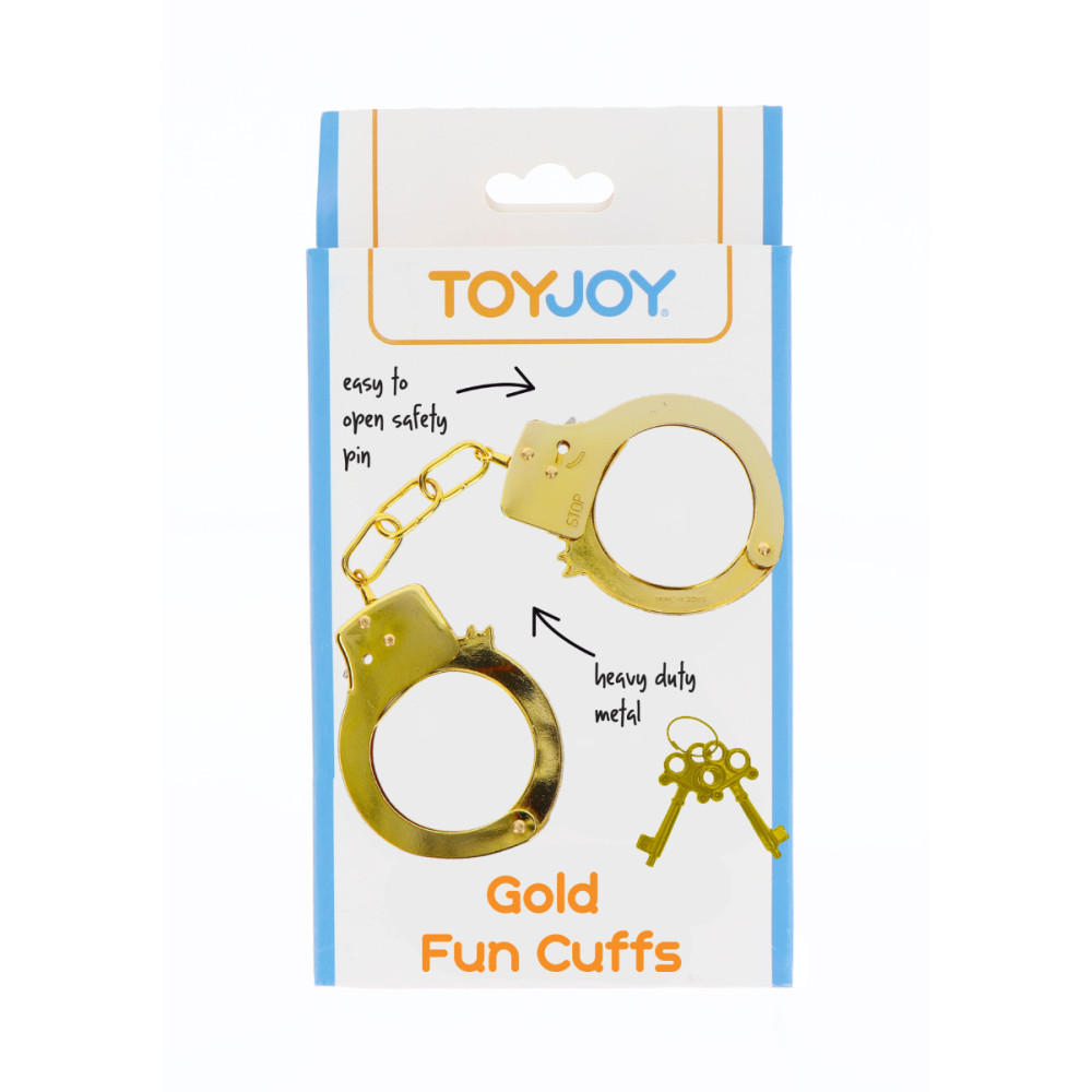 Наручники на цепочке, с ключами TOY JOY золотые, фото №2 — секс шоп Украина, NO TABOO