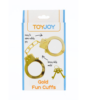 Наручники на цепочке, с ключами TOY JOY золотые - No Taboo