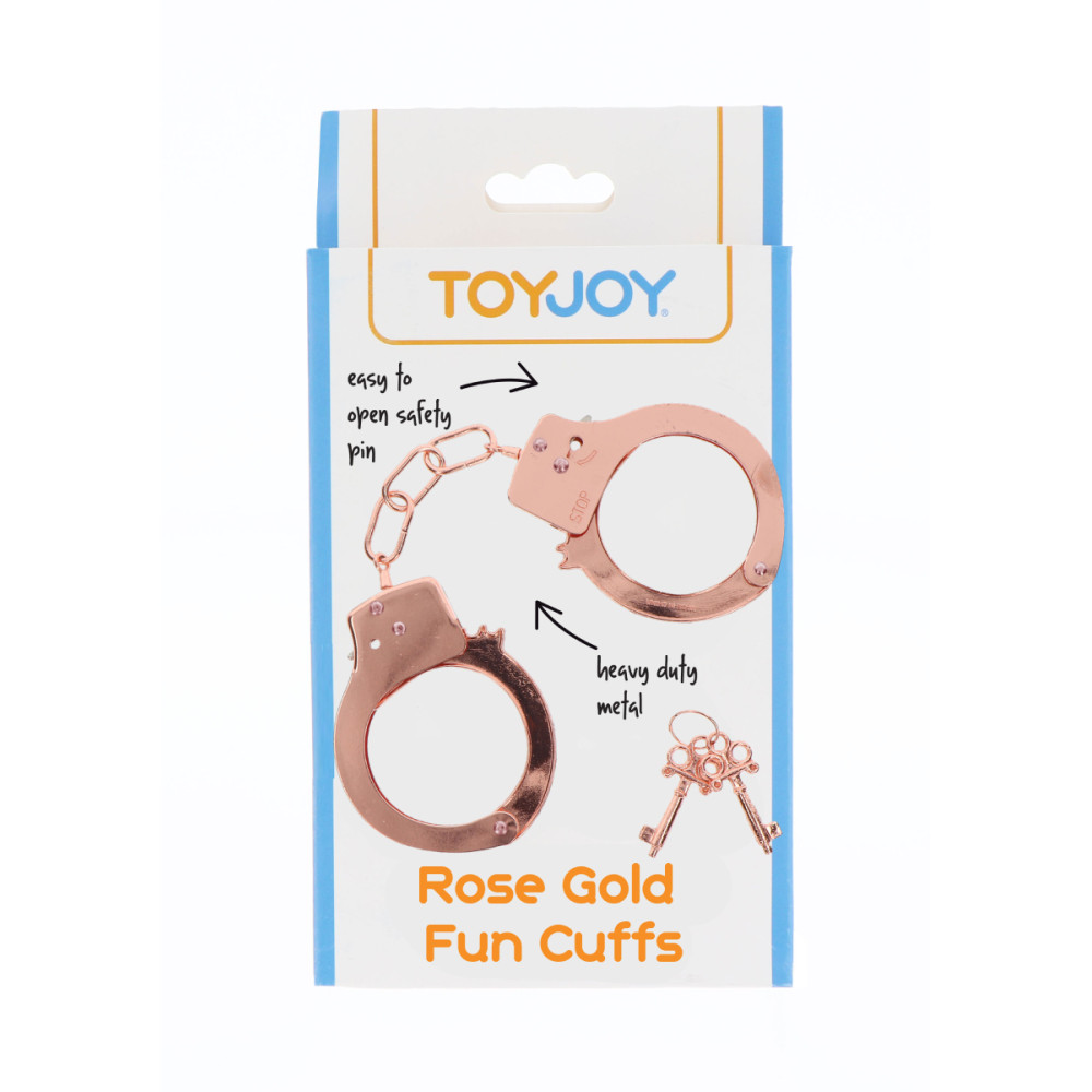Наручники на цепочке, с ключами TOY JOY розовое золото, фото №2 — секс шоп Украина, NO TABOO