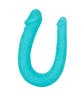 Фаллоимитатор двойной реалистичный California Exotic Novelties бирюзовый, 30.5 х 3.2 см - No Taboo