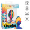 Анальная пробка рельефная, M, на присоске California Exotic Novelties разноцветная, 7.5 х 3.2 см фото №8 — секс игрушки: Украина, NO TABOO