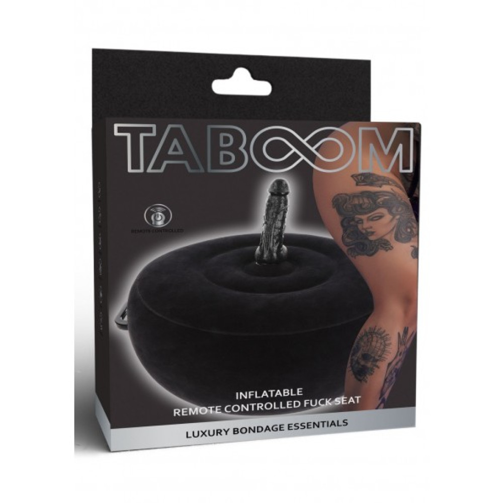 Подушка для секса с реалистичным вибратором Taboom с дистанционным пультом, черная, фото №0 — секс шоп Украина, NO TABOO