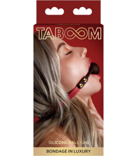 Кляп-шарик Taboom красно-черный, 4.1 см - No Taboo