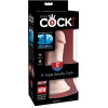 Фаллоимитатор реалистичный на присоске King Cock бежевый, 15.2 х 4 см фото №1 — секс игрушки: Украина, NO TABOO
