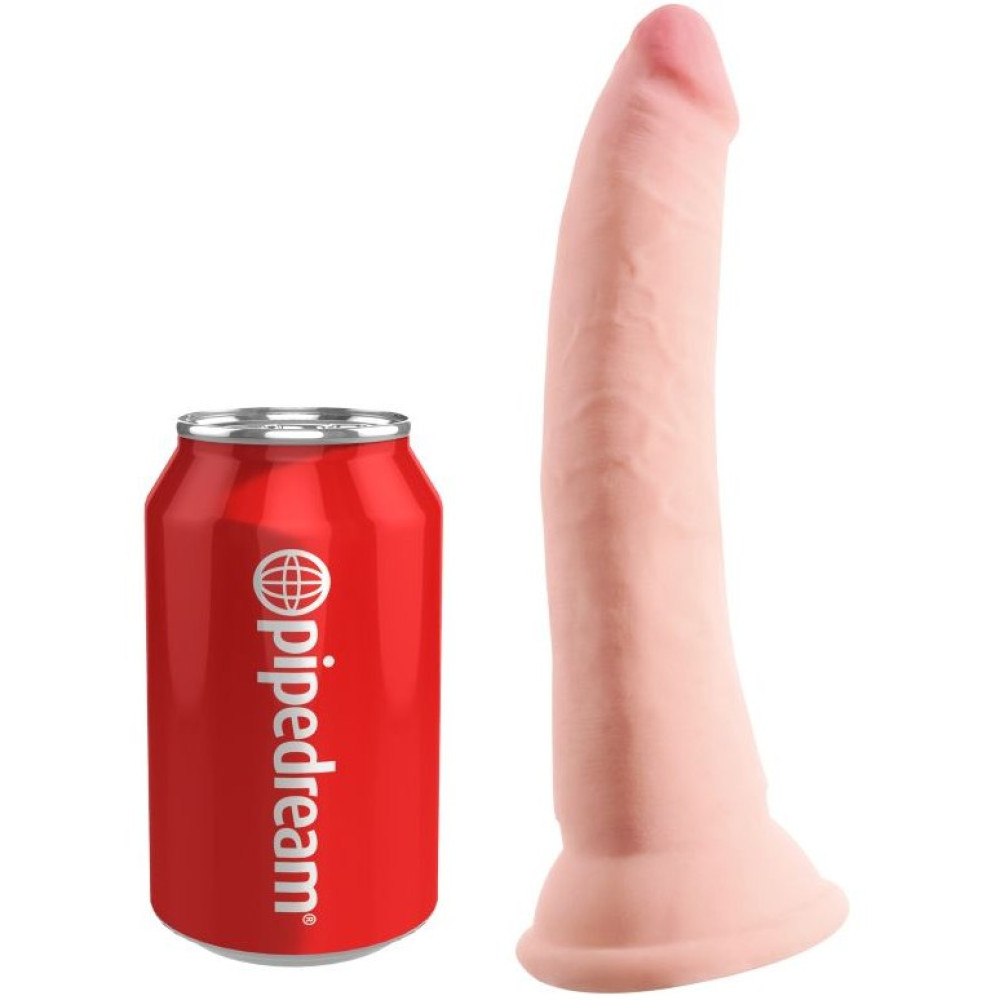 Фаллоимитатор реалистичный на присоске King Cock бежевый, 21 х 3.8 см фото №4 — секс игрушки: Украина, NO TABOO