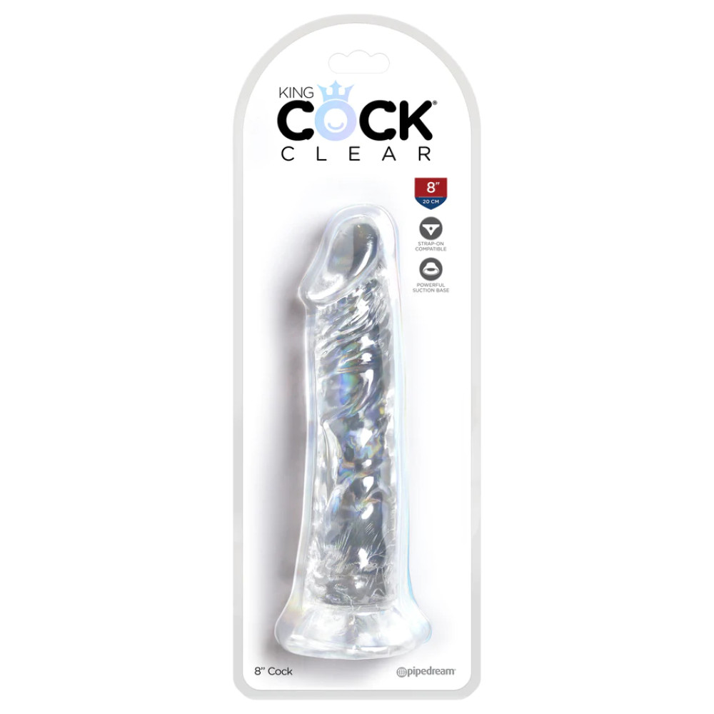 Фаллоимитатор реалистичный на присоске King Cock прозрачный, 21.8 х 4.6 см фото №0 — секс игрушки: Украина, NO TABOO