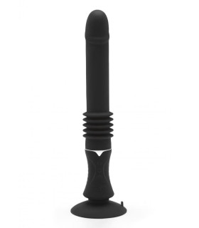 Вибратор с фрикциями на присоске TOY JOY черный, 27.5 х 3 см - No Taboo