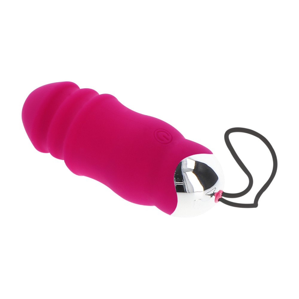 Виброяйцо с фрикциями, с дистанционным пультом TOY JOY розовый, 8.5 х 3 см фото №3 — секс игрушки: Украина, NO TABOO