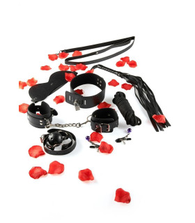 Набор БДСМ для начинающих TOY JOY из 7 предметов, черный - No Taboo