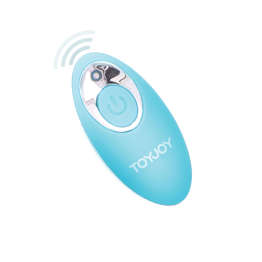 Виброяйцо с пульсирующим носиком, с дистанционным пультом TOY JOY голубое, 8.9 х 3.3 см фото №6 — секс игрушки: Украина, NO TABOO