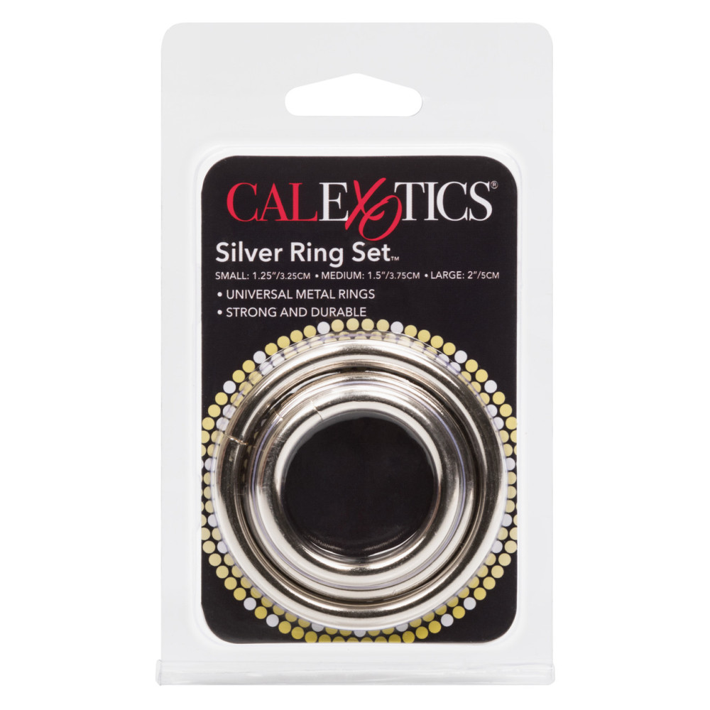 Набор эрекционных колец California Exotic Novelties металлических, серебристых фото №10 — секс игрушки: Украина, NO TABOO