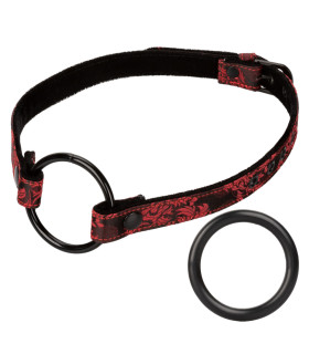 Кляп-кольцо Scandal от California Exotic Novelties красно-черный, 4.5 см - No Taboo
