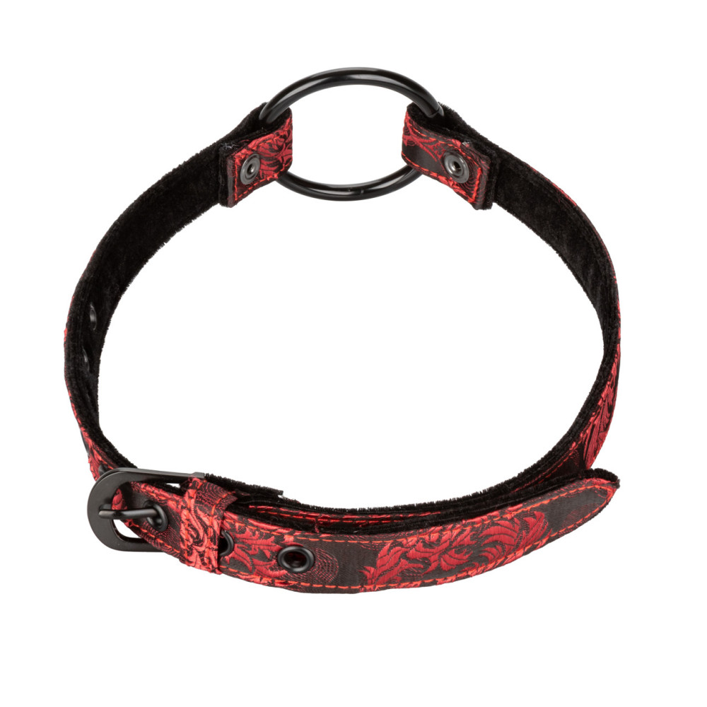 Кляп-кольцо Scandal от California Exotic Novelties красно-черный, 4.5 см, фото №4 — секс шоп Украина, NO TABOO
