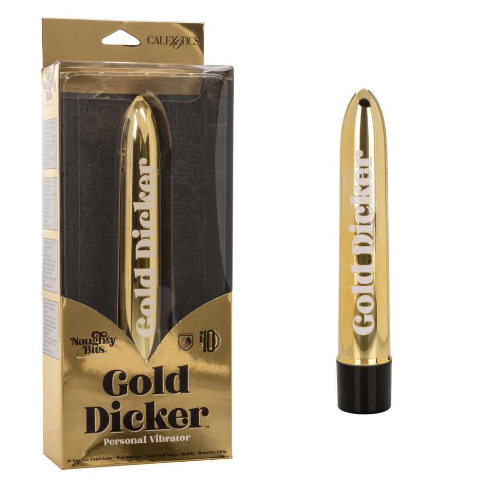 Вибратор нереалистичный California Exotic Novelties золотой, 10.7 х 2.5 см фото №11 — секс игрушки: Украина, NO TABOO
