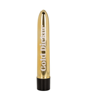 Вібратор нереалістичний California Exotic Novelties золотий, 10.7 х 2.5 см - No Taboo