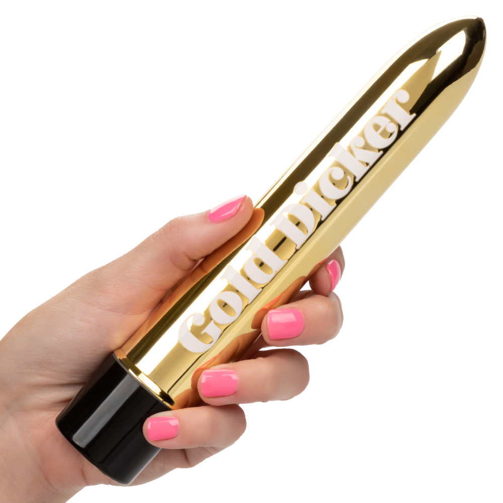 Вибратор нереалистичный California Exotic Novelties золотой, 10.7 х 2.5 см фото №7 — секс игрушки: Украина, NO TABOO