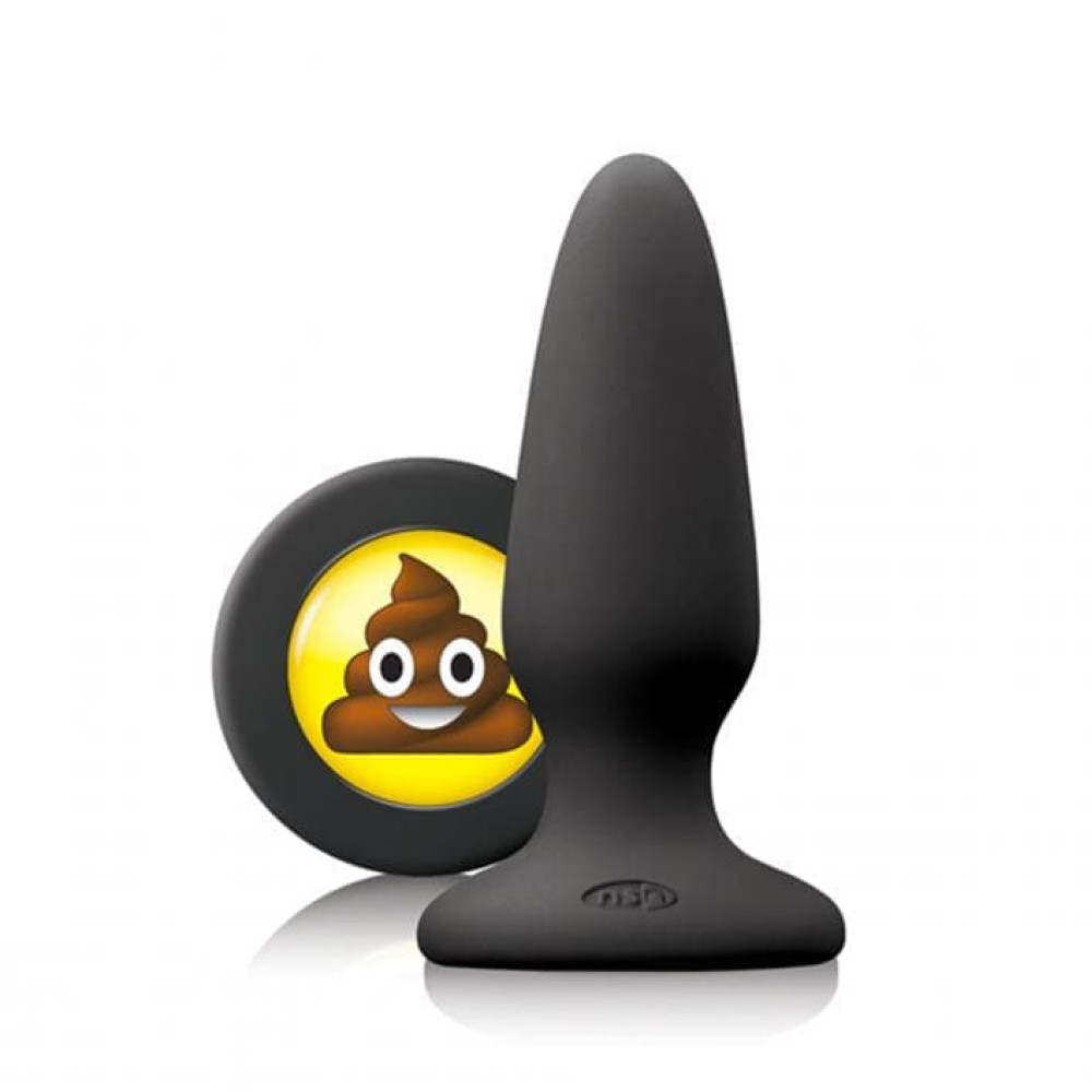 Анальная пробка NS Novelties, M, Mojis SHT черная 3.7 х 10.5 см фото №0 — секс игрушки: Украина, NO TABOO