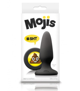 Анальна пробка NS Novelties, M, Mojis SHT чорна 3.7 х 10.5 см - No Taboo