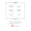 Комплект сексуальный Obsessive Heartina, L/XL, кружевной, красный , фото №3 — секс шоп Украина, NO TABOO