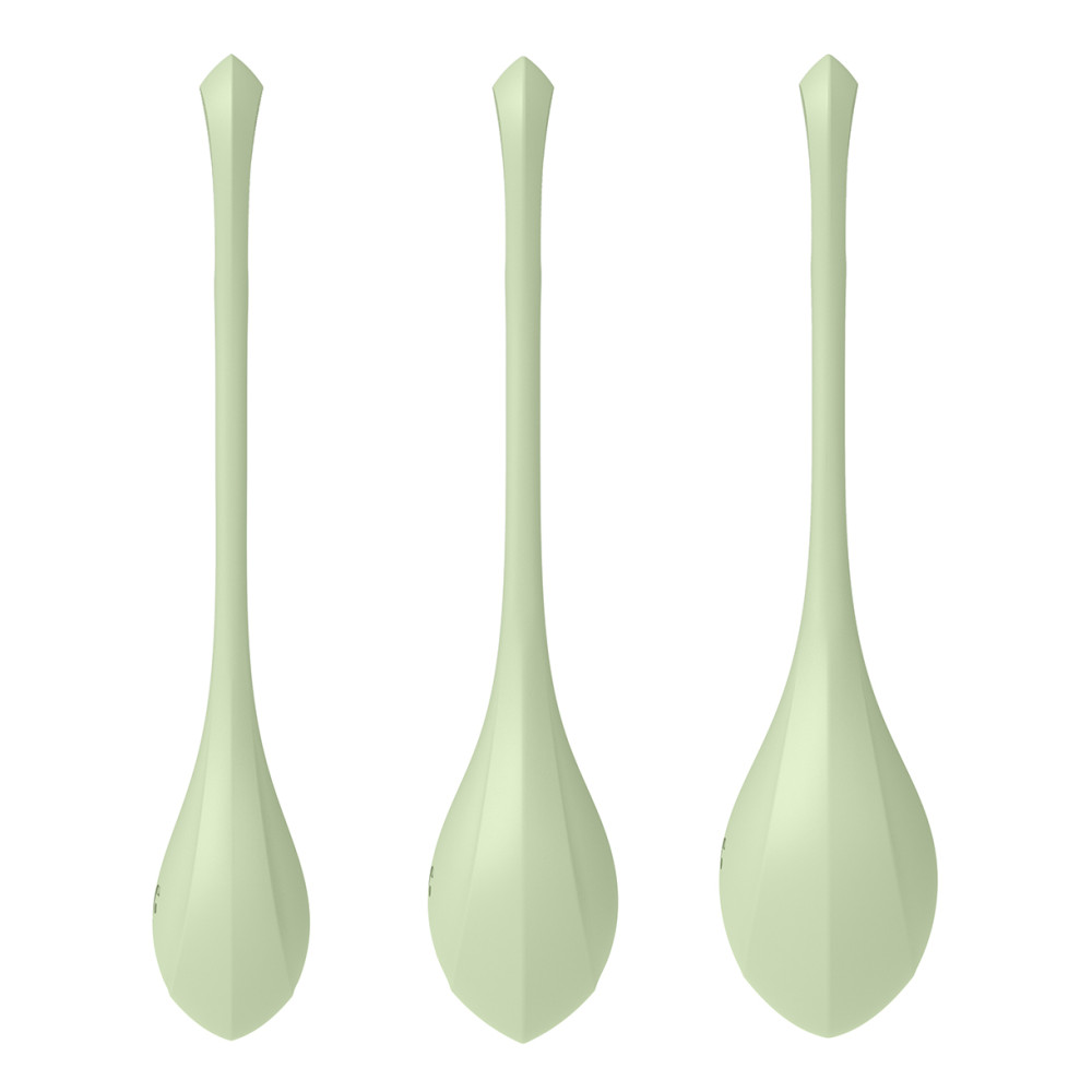 Набор вагинальных шариков Satisfyer Yoni Power 2, зеленые, 3 шт фото №3 — секс игрушки: Украина, NO TABOO