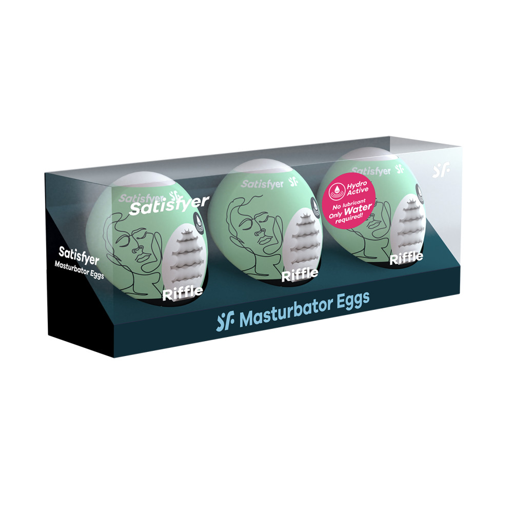 Мастурбатор-яйцо Satisfyer Egg Riffl самосмазывающийся, белый, 6 х 4,5 см фото №5 — секс игрушки: Украина, NO TABOO