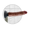 Вибратор реалистичный на присоске King Cock коричневый, 21 х 4.6 см фото №4 — секс игрушки: Украина, NO TABOO