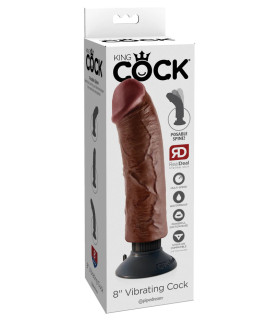 Вибратор реалистичный на присоске Pipedream King Cock коричневый, 21.6 х 4.8 см - No Taboo