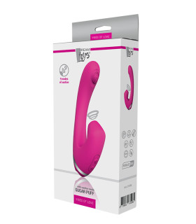Вібратор для точки G з вакуумною стимуляцією клітора Dream Toys рожевий, 21 х 3.8 см - No Taboo