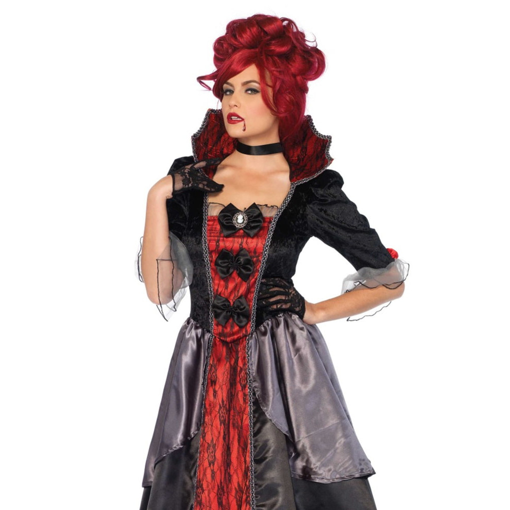 Костюм графини Leg Avenue Blood Countess, S, с кружевом, черно-красный, фото №3 — секс шоп Украина, NO TABOO