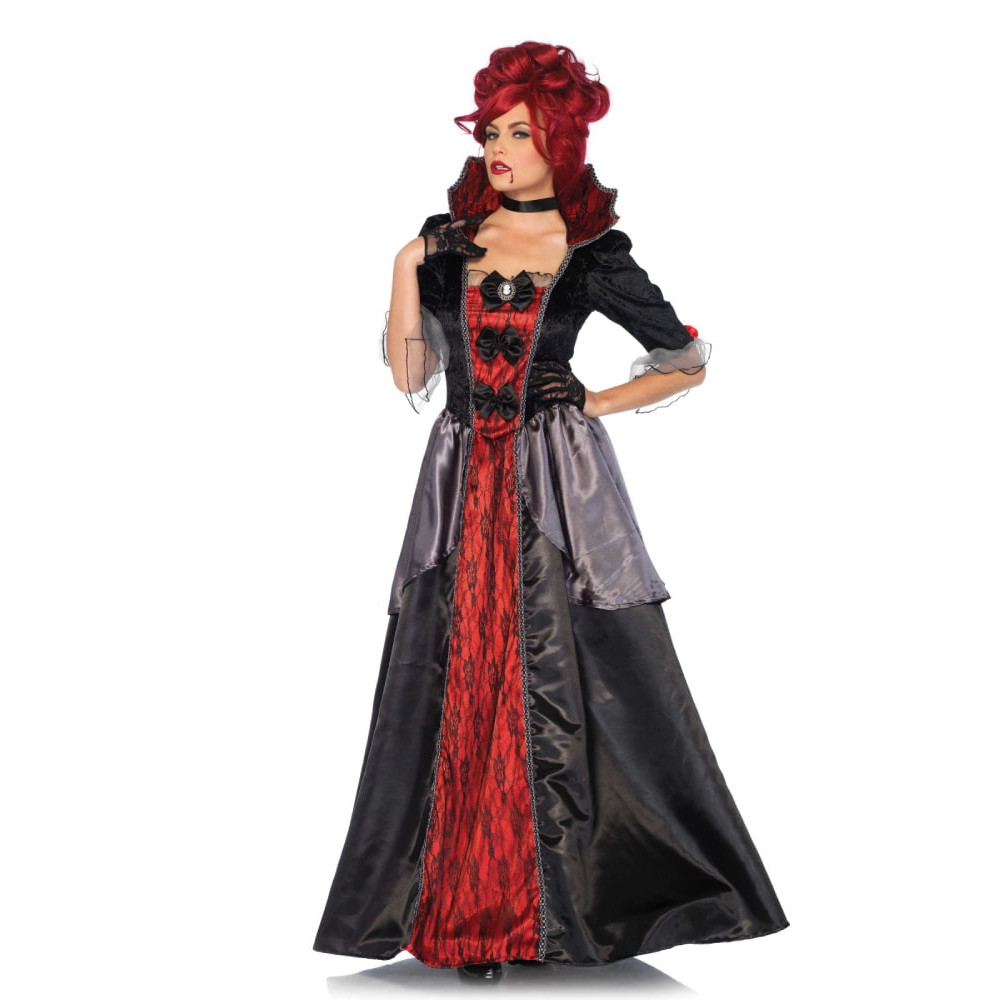 Костюм графини Leg Avenue Blood Countess, S, с кружевом, черно-красный, фото №0 — секс шоп Украина, NO TABOO