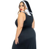 Костюм монашки Leg Avenue, XL/XXL, Sultry Sinner 3 предмета, черный с белым, фото №6 — секс шоп Украина, NO TABOO