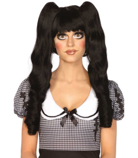 Парик с хвостиками Leg Avenue Dolly bob wig with clips O/S, черный - No Taboo