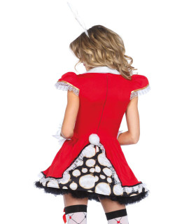 Спокусливий костюм Leg Avenue, M/L, Queen of Hearts White Rabbit різнокольоровий - No Taboo