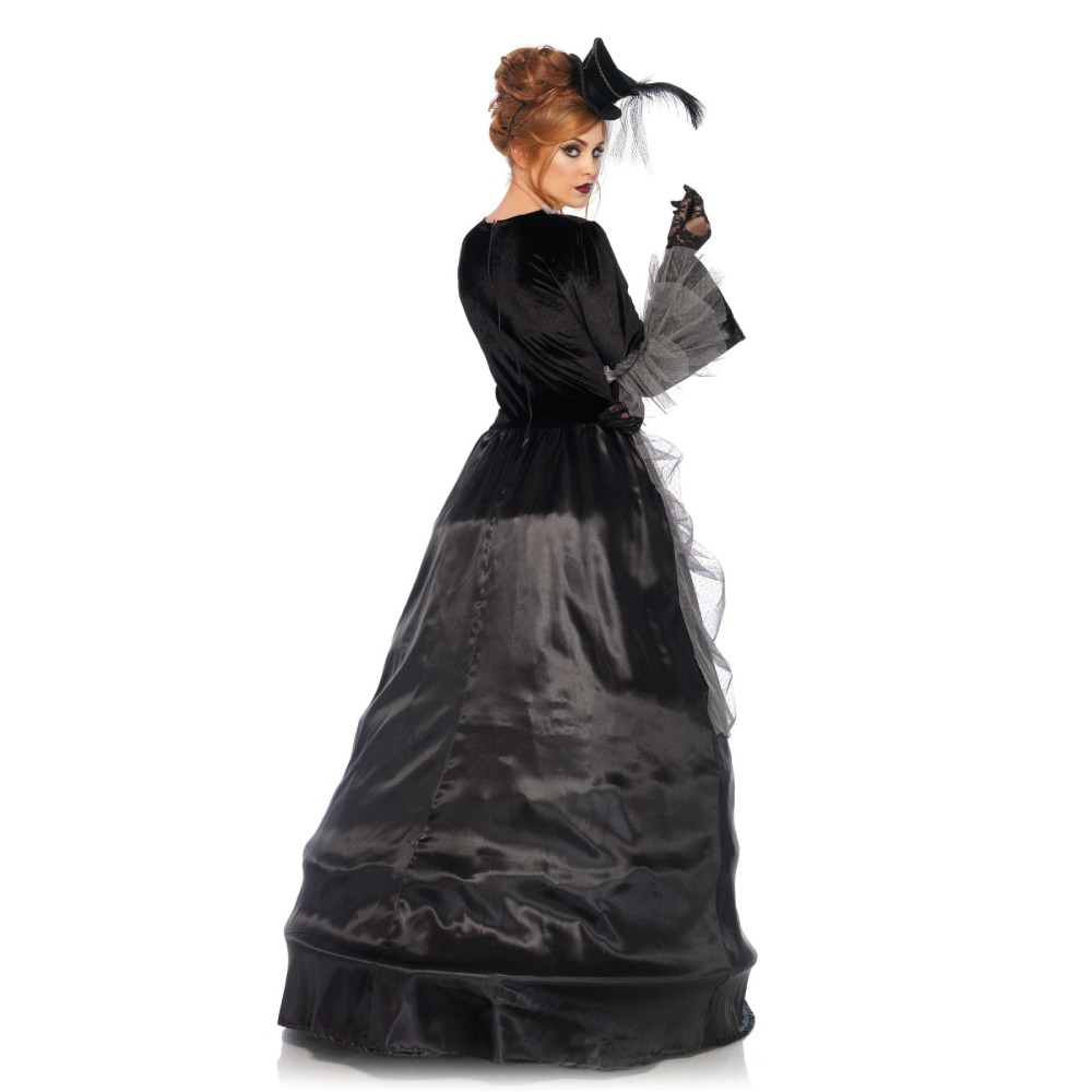 Костюм бальное платье Leg Avenue, S, Victorian Ball Gown, черное , фото №2 — секс шоп Украина, NO TABOO