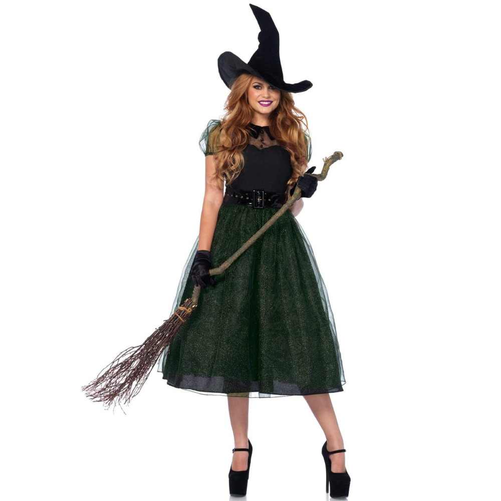 Костюм изумрудной ведьмы Leg Avenue,S, Darling Spellcaster, 3 предмета, черный, фото №0 — секс шоп Украина, NO TABOO