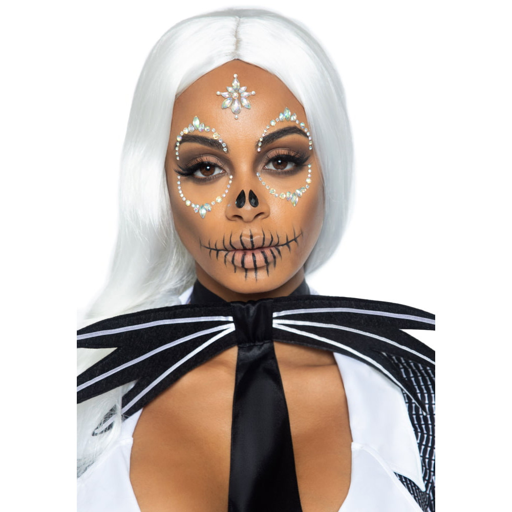 Маска скелета из страз Leg Avenue Skeleton, O/S, разноцветная, фото №0 — секс шоп Украина, NO TABOO